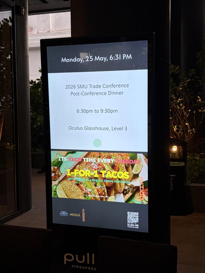 SMU Trade Conference 2026 - 25 May Dinner