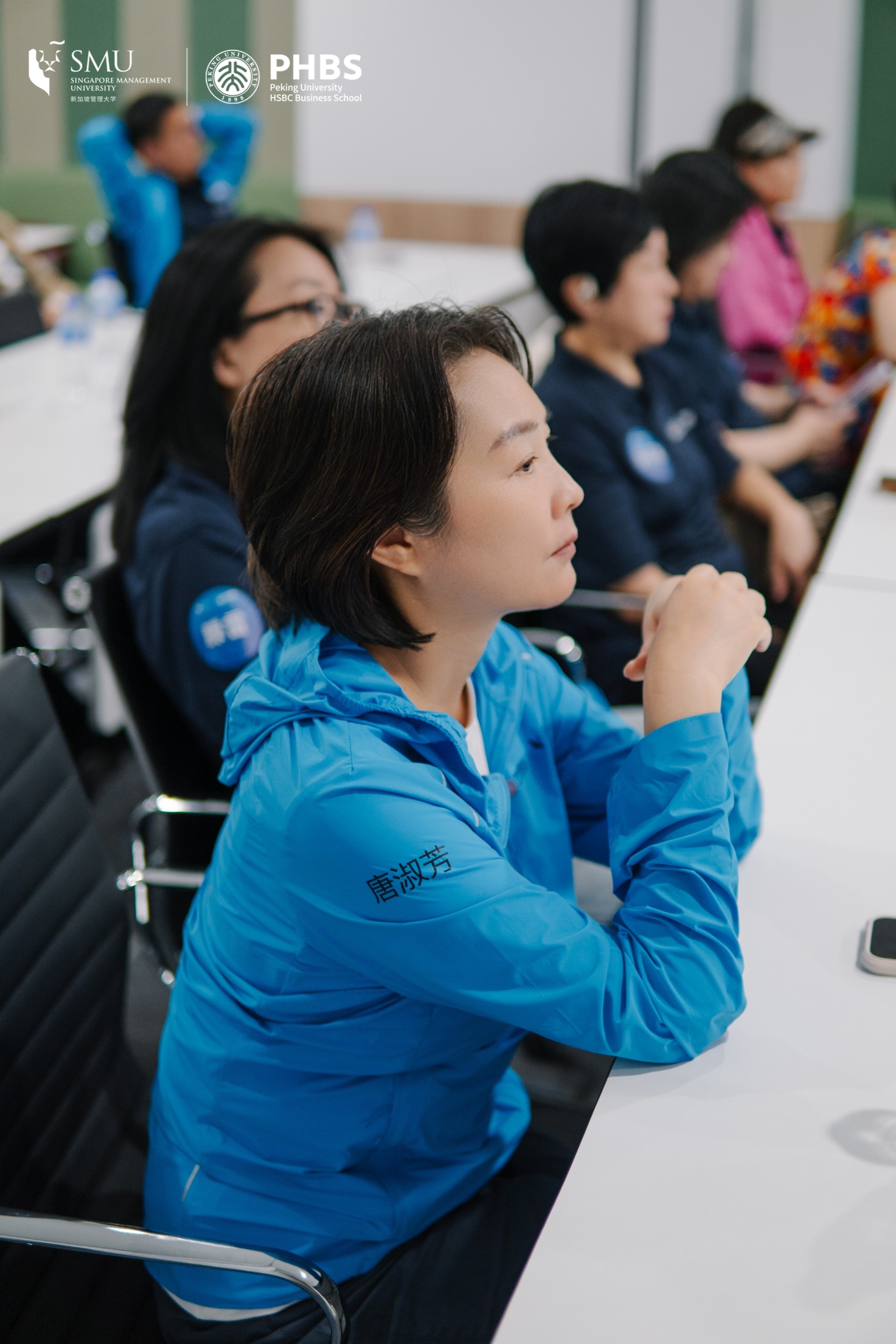 student listening to class