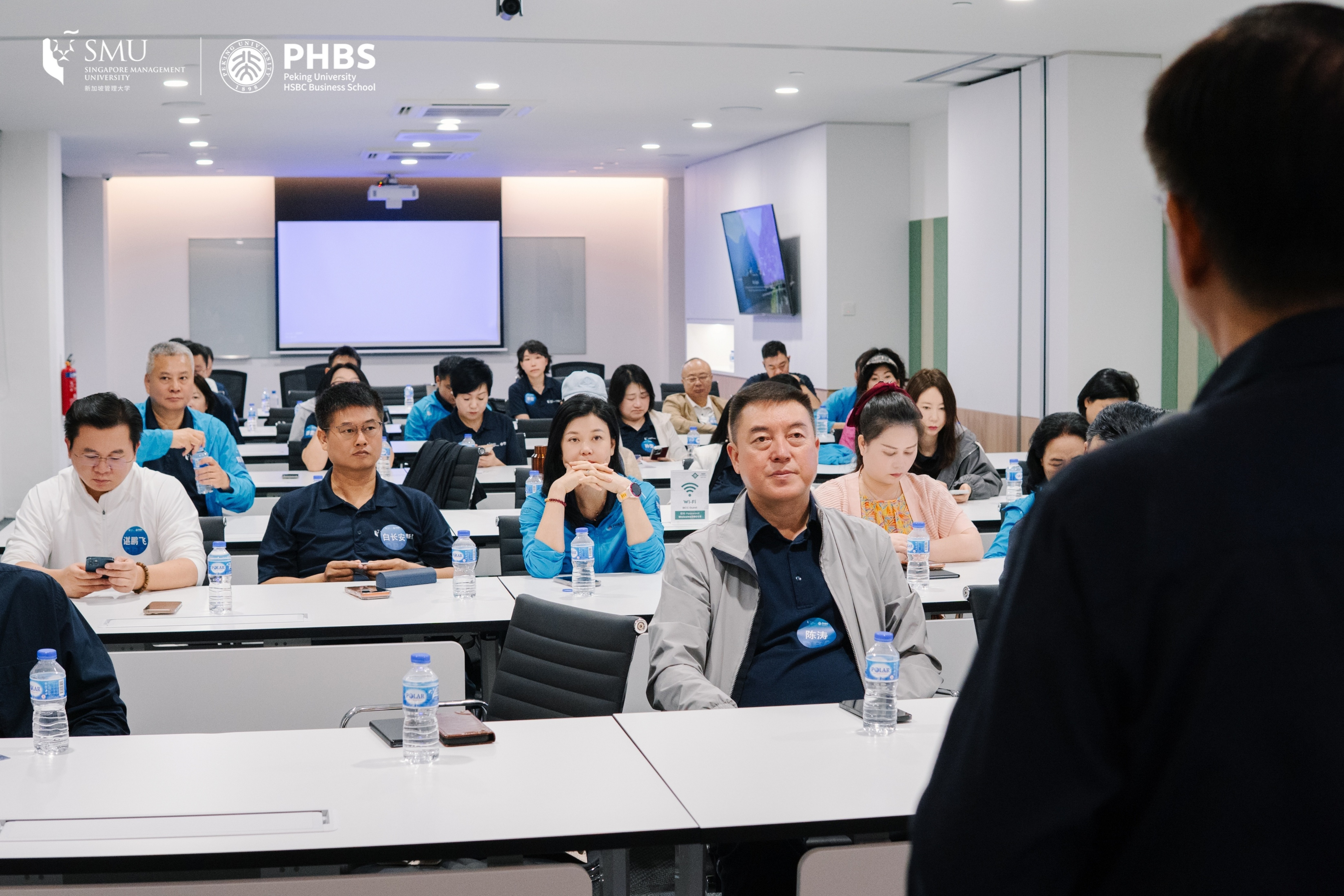 students listening in class