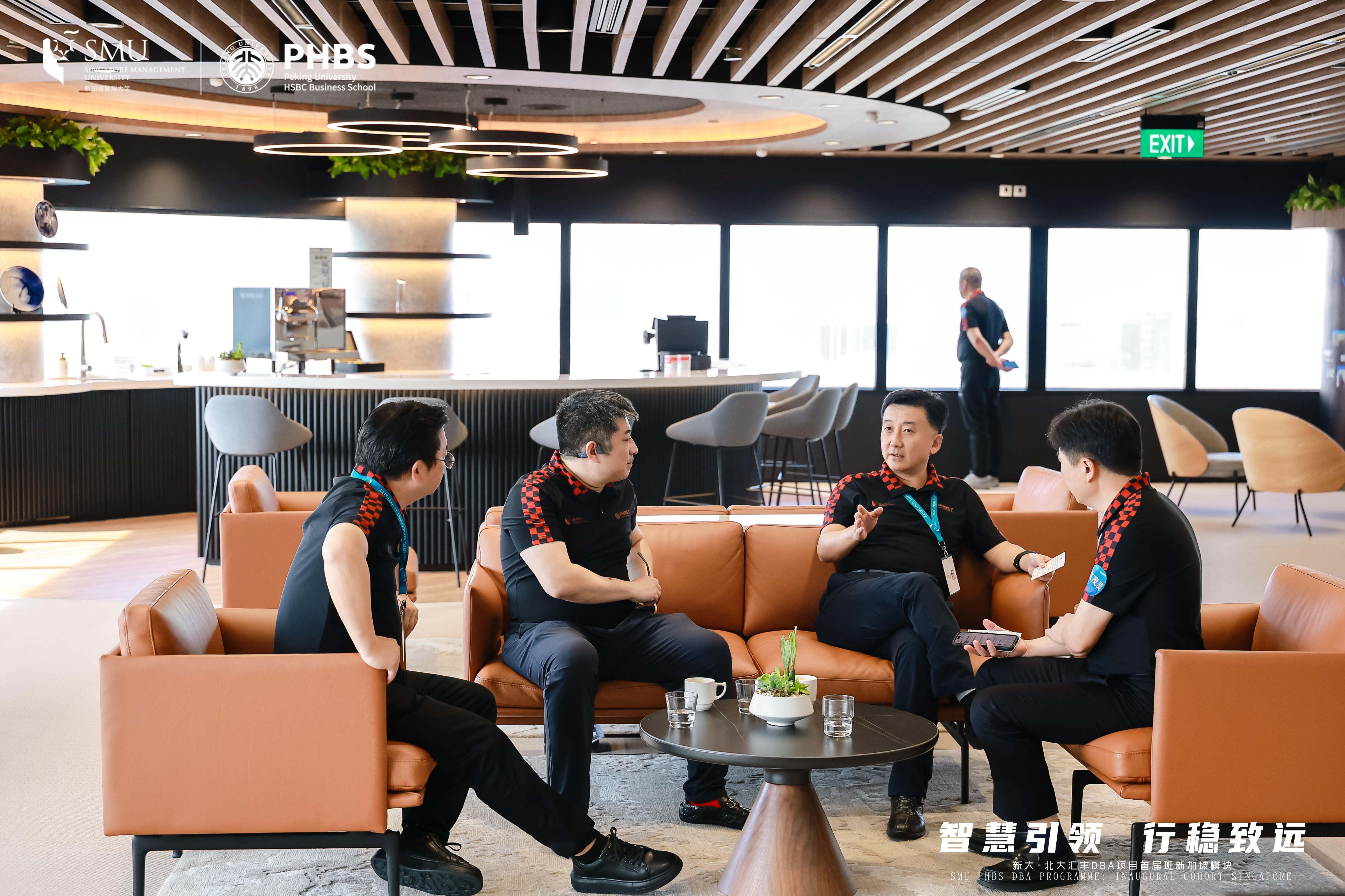 Students discussing with each other