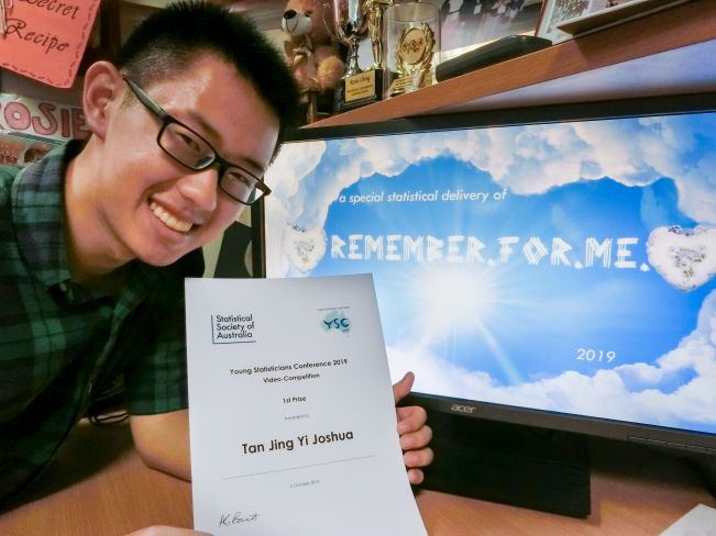 SMU Student Joshua Tan Jing Yi Wins Young Statisticians Conference’s Global Video Competition 